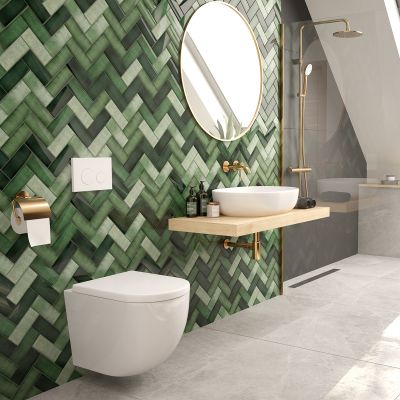 Oltens Hervik 02600800 syfon do umywalki butelkowy złoty połysk