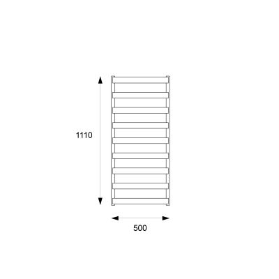 Excellent Meteor GREXME111BL grzejnik łazienkowy dekoracyjny 111x50 cm czarny