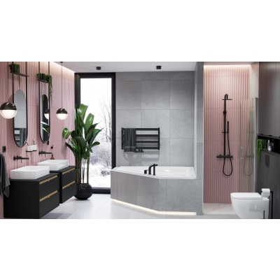 Excellent Meteor GREXMEW46BL grzejnik wannowy dekoracyjny 46x80 cm czarny