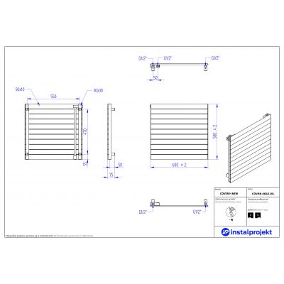 Instal Projekt Cover New COVHN06011VL grzejnik pokojowy 58x60 cm podłączenie dolne
