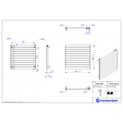 Instal Projekt Cover New COVHN06011VP grzejnik pokojowy 58x60 cm podłączenie dolne