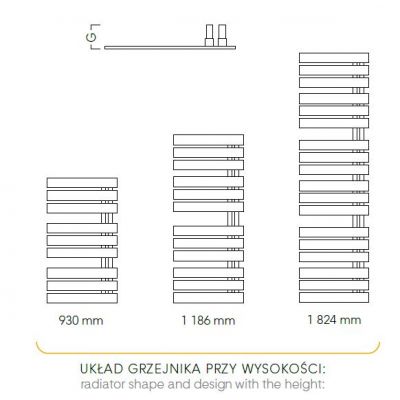 Instal Projekt Nameless NAM5090 grzejnik łazienkowy drabinkowy 93x50 cm biały