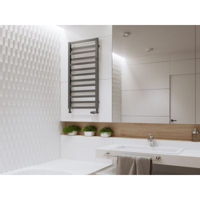 Instal Projekt Poppy PPY5070C31 grzejnik łazienkowy drabinkowy czarny 67x50 cm