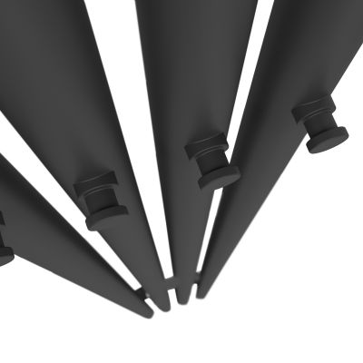 Oltens Stang 55012300 grzejnik łazienkowy dekoracyjny 180x20.5 cm czarny