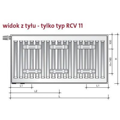 Purmo Ramo Ventil Compact F0G1105005010310 grzejnik pokojowy 50x50 cm podłączenie dolne biały