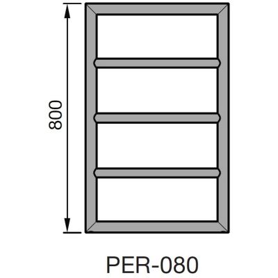Zehnder Pera PER080050N213 grzejnik łazienkowy drabinkowy 80x50 cm beżowy/brązowy