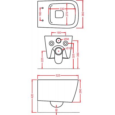 Art Ceram A16 ASV0030100 miska wc wisząca bez kołnierza biały