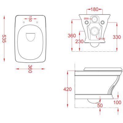 Art Ceram Civitas CIV0010100 miska wc wisząca biały