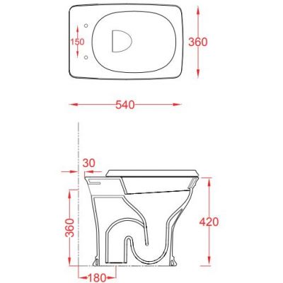 Art Ceram Civitas CIV0020100 miska wc stojąca z kołnierzem biały