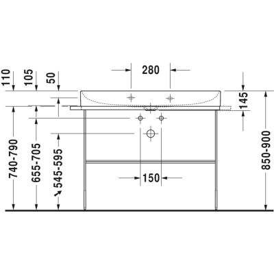 Duravit DuraSquare 0031031000 nogi do umywalki