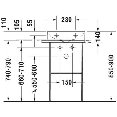Duravit DuraSquare 0031091000 nogi do umywalki