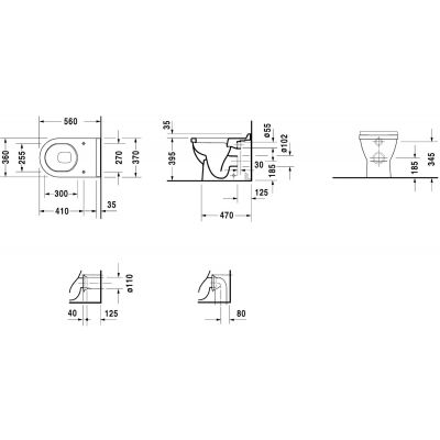 Duravit Starck 3 01240900001 miska wc stojąca
