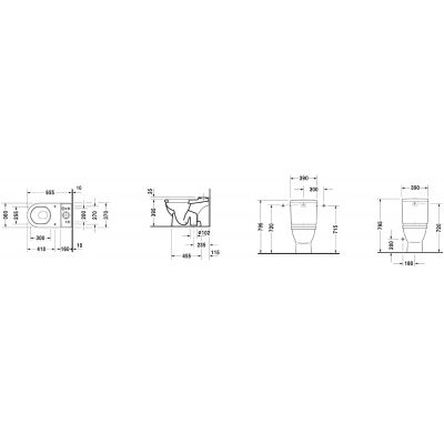 Duravit Starck 3 0126010000 miska kompakt wc