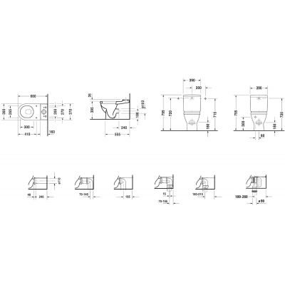 Duravit Starck 3 0128090000 miska kompakt wc