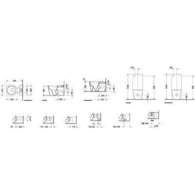 Duravit Starck 1 0233090064 miska kompakt wc