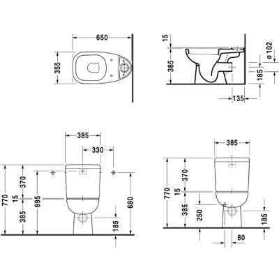 Duravit D-Code 21110900002 miska kompakt wc