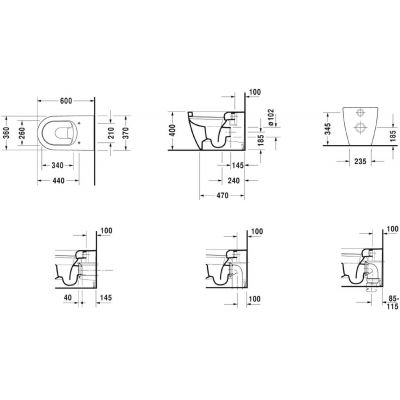 Duravit ME by Starck 2169092000 miska wc stojąca