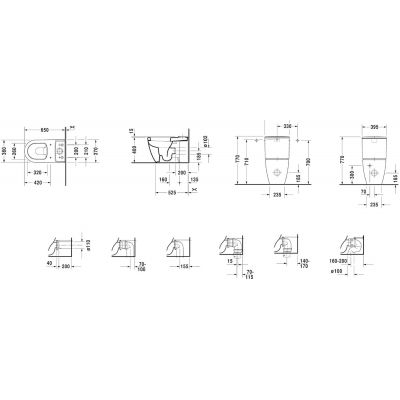 Duravit ME by Starck 2172090000 miska kompakt wc