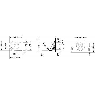 Duravit Starck 3 2227090000 miska wc wisząca
