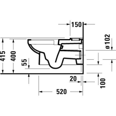 Duravit No. 1 25120920002 miska kompakt wc