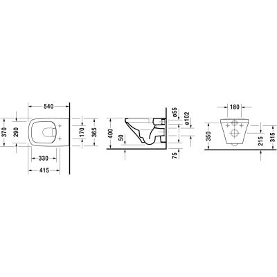 Duravit DuraStyle 25380900001 miska wc wisząca
