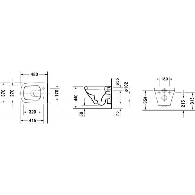 Duravit DuraStyle 25390900001 miska wc wisząca