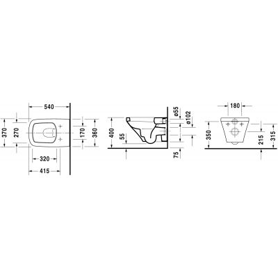Duravit DuraStyle 25520900001 miska wc wisząca