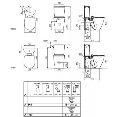 Ideal Standard Connect E039701 miska kompakt wc