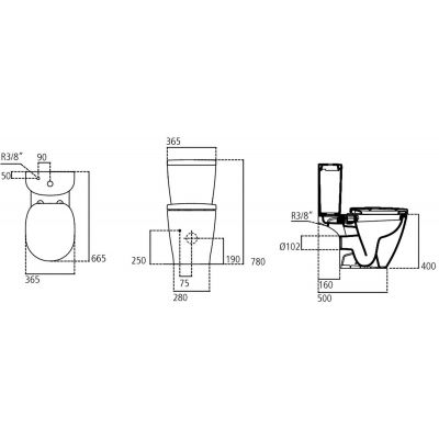 Ideal Standard Connect E803601 miska kompakt wc