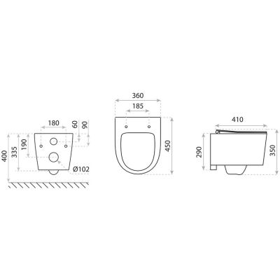 Zestaw Tece 9240400, 9400407 + LaVita 5908211492469
