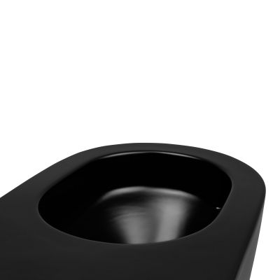 Oltens Hamnes 42521300 miska wc wisząca bez kołnierza ze spłukiwaniem wirowym czarny mat