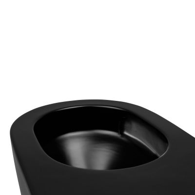 Oltens Hamnes 42521300 miska wc wisząca bez kołnierza ze spłukiwaniem wirowym czarny mat