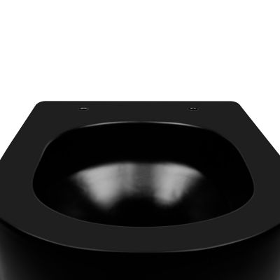 Oltens Hamnes 42521300 miska wc wisząca bez kołnierza ze spłukiwaniem wirowym czarny mat