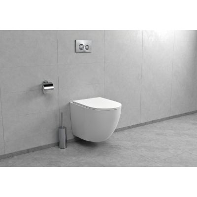 Oltens Hamnes 42521000 miska wc wisząca bez kołnierza ze spłukiwaniem wirowym biały połysk