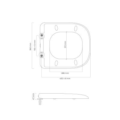 Oltens Gulfoss 45105000 deska sedesowa wolnoopadająca biała