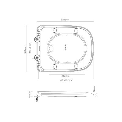 Oltens Gulfoss 45106000 deska sedesowa wolnoopadająca biała