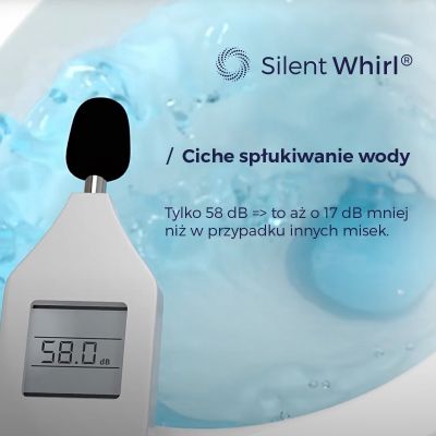 Oltens Jog 42028000 miska wc wisząca bez kołnierza ze spłukiwaniem wirowym biały połysk