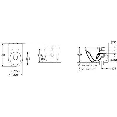 Villeroy & Boch Subway 3.0 4671T001 miska wc stojąca