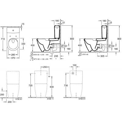 Villeroy & Boch Subway 2.0 5617R001 miska kompakt wc
