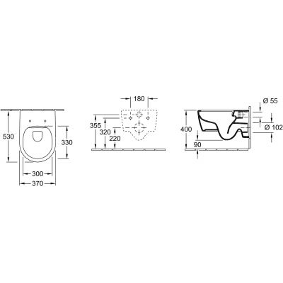 Villeroy & Boch Avento 5656HRR1 combi-pack zestaw z deską