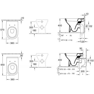 Villeroy & Boch O.Novo 565710R1 miska wc stojąca