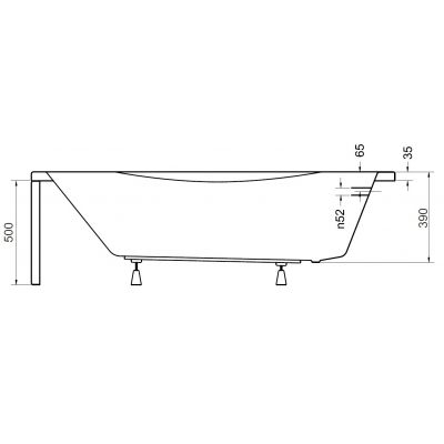 Besco Aria Plus #WAA140PU wanna prostokątna 140x70 cm biała