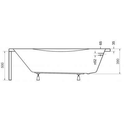 Besco Aria Plus #WAA150PU wanna prostokątna 150x70 cm biała