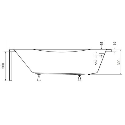 Besco Aria Plus #WAA160PU wanna prostokątna 160x70 cm biała