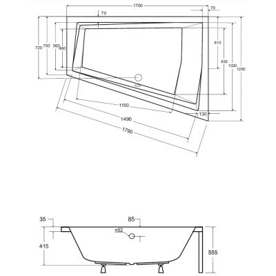 Besco Intima #WAID170NP wanna narożna