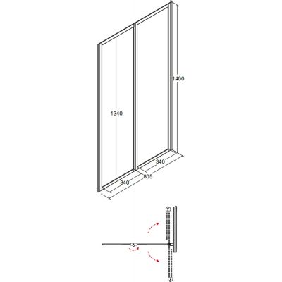 Besco Ambition PAP2S parawan nawannowy dwuczęściowy