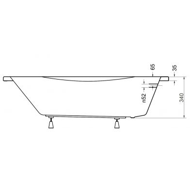 Besco Aria ProSafe #WAA140PS wanna prostokątna 140x70 cm biała