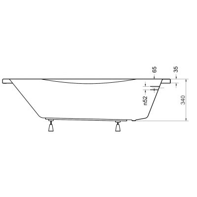 Besco Aria ProSafe #WAA150PS wanna prostokątna 150x70 cm biała
