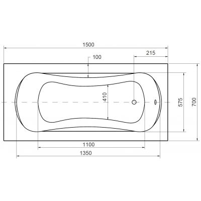 Besco Aria ProSafe #WAA150PS wanna prostokątna 150x70 cm biała