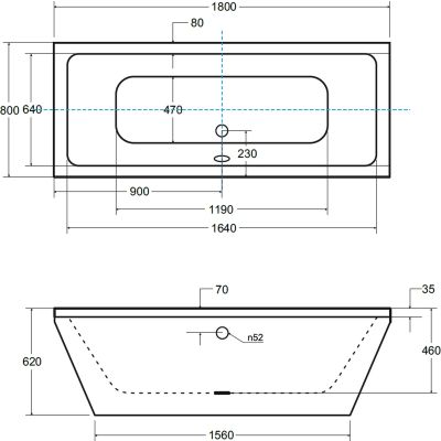 Besco Vera #WKV180WO wanna wolnostojąca 180x80 cm